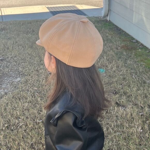 Kids’ Tan Newsboy Cap – Stylish and Comfortable - Picture 1 of 5
